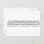 Die Verfassung ist für alle heimlich obligatorisch Postkarte (Vorne/Hinten)