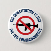 Die Verfassung ist nicht die zehn Gebote Button (Vorderseite)