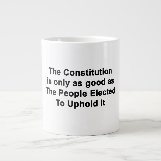 Die Verfassung ist nur so gut wie die Tasse der Po (Vorderseite)