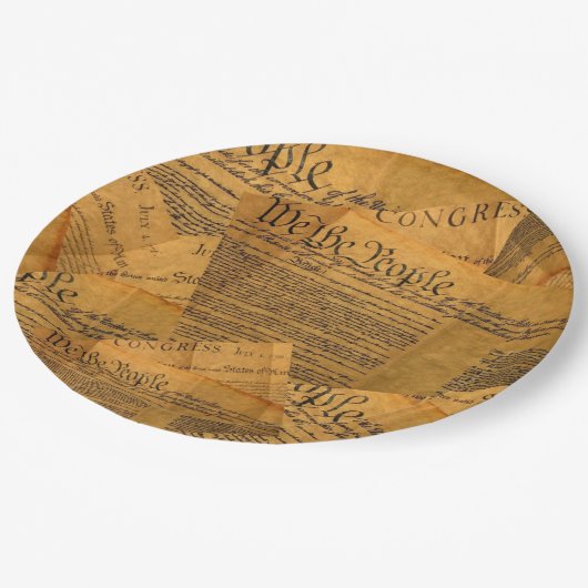 Die Verfassung Pappteller (Schrägansicht)