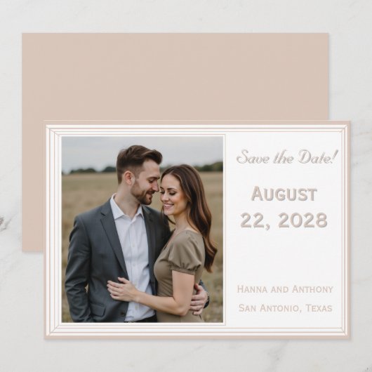 Die verfeinerte katholische Hochzeit Save The Date (Vorne/Hinten)
