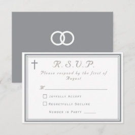 Die verfeinerte katholische silberne Hochzeit RSVP Karte