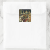 Die Verfolgung des Kaisers Napoleon Quadratischer Aufkleber (Tasche)