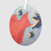 "Die Verfolgungs-" Fische mit Haltung Ornament (Vorderseite)