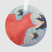 "Die Verfolgungs-" Fische mit Haltung Ornament (Vorderseite)
