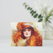 Die Verführerische Schönheit Postkarte (Stehend Vorderseite)