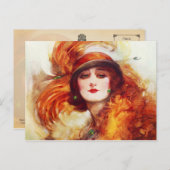 Die Verführerische Schönheit Postkarte (Vorne/Hinten)