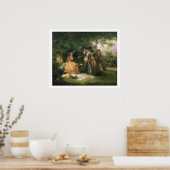 Die Vergangenheit des Anglers (Öl auf der Leinwand Poster (Küche)