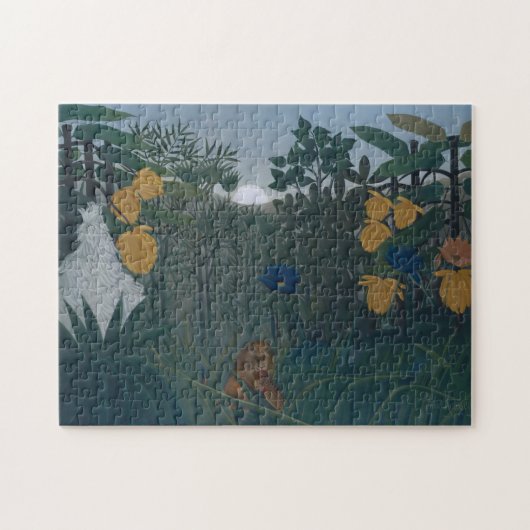 Die Vergangenheit des Löwen ca. 1907 von Henri Rou Puzzle (Horizontal)