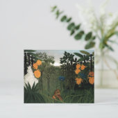 Die Vergangenheit des Löwen | Henri Rousseau Postkarte (Stehend Vorderseite)