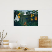 Die Vergangenheit des Löwenwaldes Grün Poster (Küche)