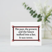 Die Vergangenheit, die Gegenwart und die Zukunft Postkarte (Stehend Vorderseite)