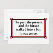 Die Vergangenheit, die Gegenwart und die Zukunft Postkarte (Vorne/Hinten)