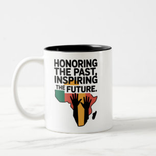 Die Vergangenheit ehren, die Zukunft inspirieren Zweifarbige Tasse