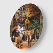 "Die Vergangenheit ehren und die Zukunft Inspirier Große Wanduhr (Winkel)