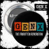 Die vergessene Generation X Gen Xer Funny Gen X Button