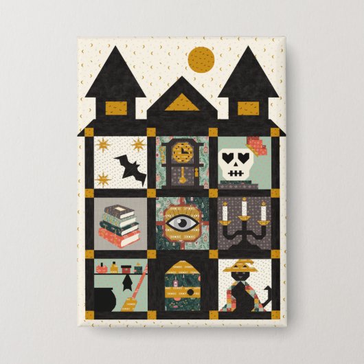 Die vergessenen Räume Quilt along Button (Vorderseite)