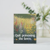 Die Vergiftung des Rasens beenden Postkarte (Stehend Vorderseite)