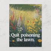 Die Vergiftung des Rasens beenden Postkarte (Vorderseite)