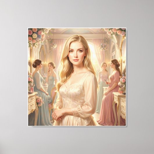 Die vergoldete Muse des Jugendstils Leinwanddruck (Vorderseite)