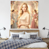 Die vergoldete Muse des Jugendstils Leinwanddruck (Insitu (Schlafzimmer))