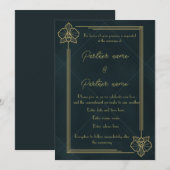 Die vergoldete Orchidee Einladung (Vorne/Hinten)