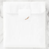 Die vergoldeten Feather-Aufkleber Quadratischer Aufkleber (Tasche)