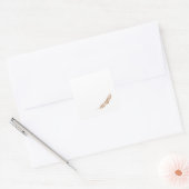 Die vergoldeten Feather-Aufkleber Quadratischer Aufkleber (Umschlag)