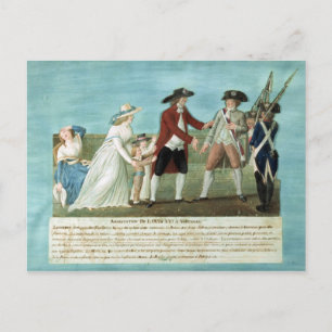 Die Verhaftung von Louis XVI und seiner Familie Postkarte