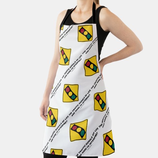 Die Verkehrssignale des Lebens sind schwer zu inte Schürze (InSitu)