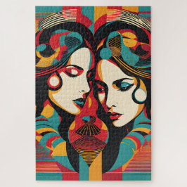 Die Verknüpfung, grafische Portraits zu Pop Art Puzzle