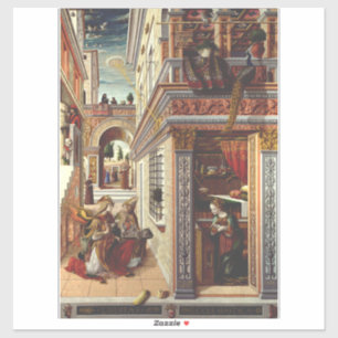 Die Verkündigung Carlo Crivelli Renaissance-Kunst Aufkleber