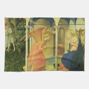 Die Verkündigung des Prado von Fra Angelico Geschirrtuch