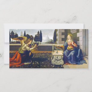 Die Verkündigung Leonardo da Vinci Feiertagskarte