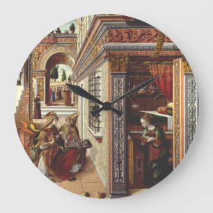 Die Verkündigung mit dem Heiligen Emidius Große Wanduhr