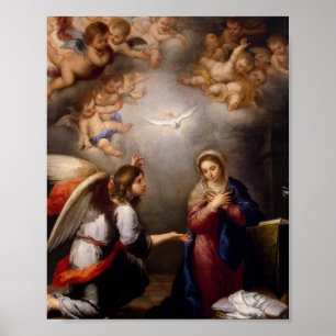 Die Verkündigung Murillo der seligen Jungfrau Enge Poster