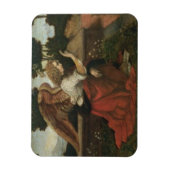 Die Verkündigung, predella Panel aus einem altarpi Magnet (Vertikal)