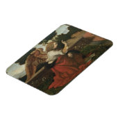 Die Verkündigung, predella Panel aus einem altarpi Magnet (Linke Seite)