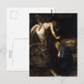 Die Verkündigung von Caravaggio Postkarte (Vorne/Hinten)