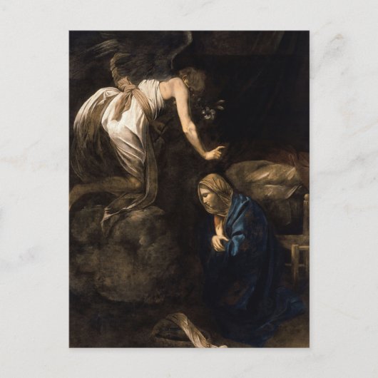 Die Verkündigung von Caravaggio Postkarte (Vorderseite)