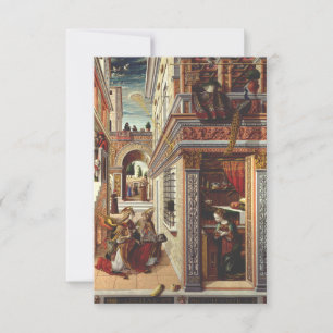 Die Verkündigung von Carlo Crivelli Holy Card Dankeskarte