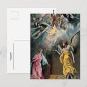 Die Verkündigung von El Greco Postkarte (Vorne/Hinten)