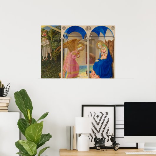 Die Verkündung 1426 von Fra Angelico Poster (Heimbüro)
