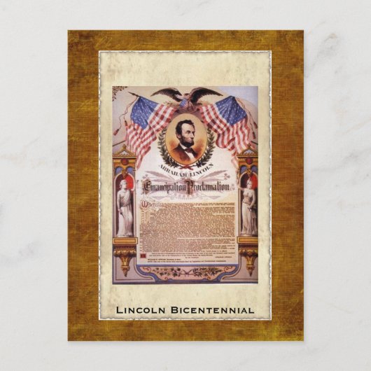 Die Verkündung der Emanzipation Postkarte (Vorderseite)