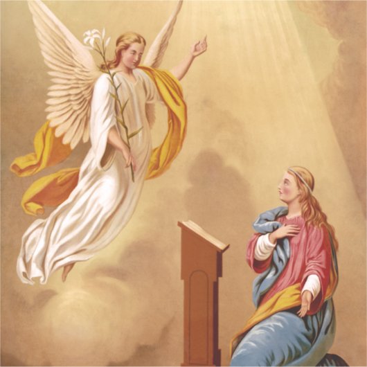 Die Verkündung der Jungfrau Mary Aufkleber (Vorderseite)