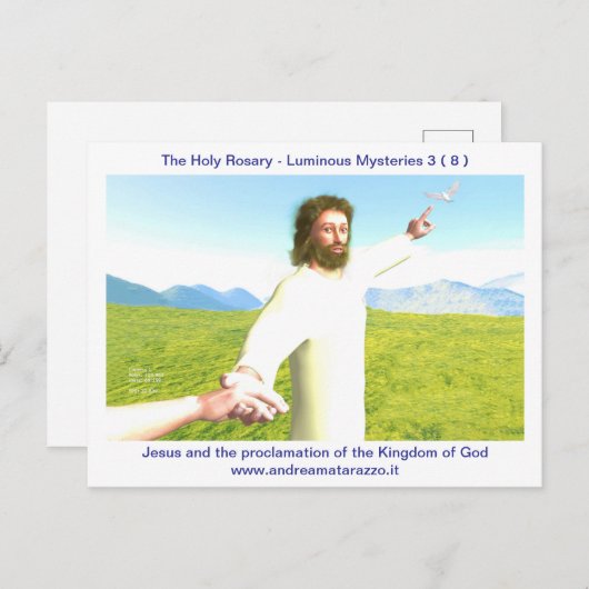 Die Verkündung des Reiches Gottes Postkarte (Vorne/Hinten)