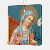 Die Verkündung: Mary (vorne) und Gabriel (hinten) Keramikornament (Links)
