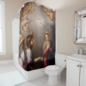 Die Verkündung Murillo von den seltsamen Engeln de Duschvorhang (Beispiel)