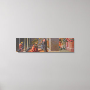 Die Verkündung (Predella des Barbadori Altarp) Leinwanddruck