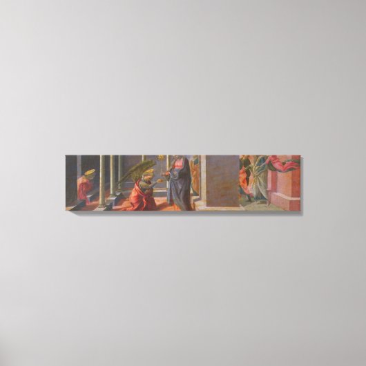 Die Verkündung (Predella des Barbadori Altarp) Leinwanddruck (Vorderseite)